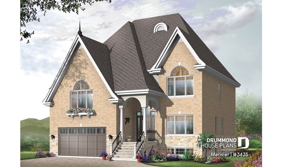 front - BASE MODEL - 2 storey classical and stylish house designe, 4 to 5 bedrooms, luxurious master suite - Merisier