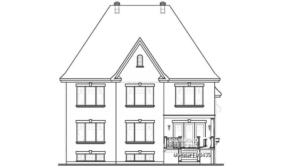 rear elevation - Merisier