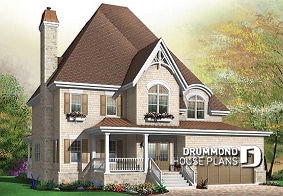 front - BASE MODEL - European 5 bedroom with master suite & great room - Cabot