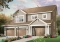 front - BASE MODEL - House plan with 3 bedroom, double walk-in in large master suite, fireplace & two car garage - Kinsey