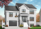Color version 3 - Front - Modern rustic 4 to 5 bedrooms house plan, laundry on second floor, garage, master suite, open concept - The Madison