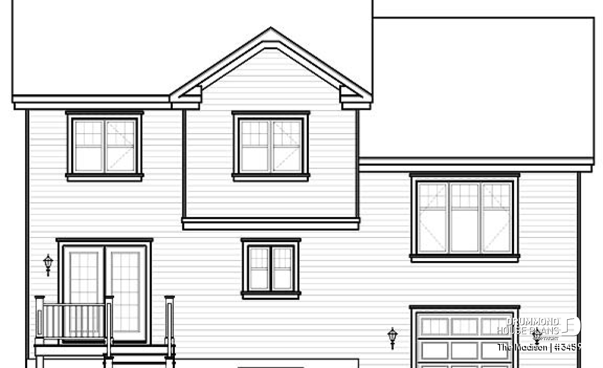 rear elevation - The Madison