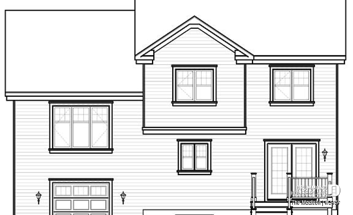 rear elevation - The Madison