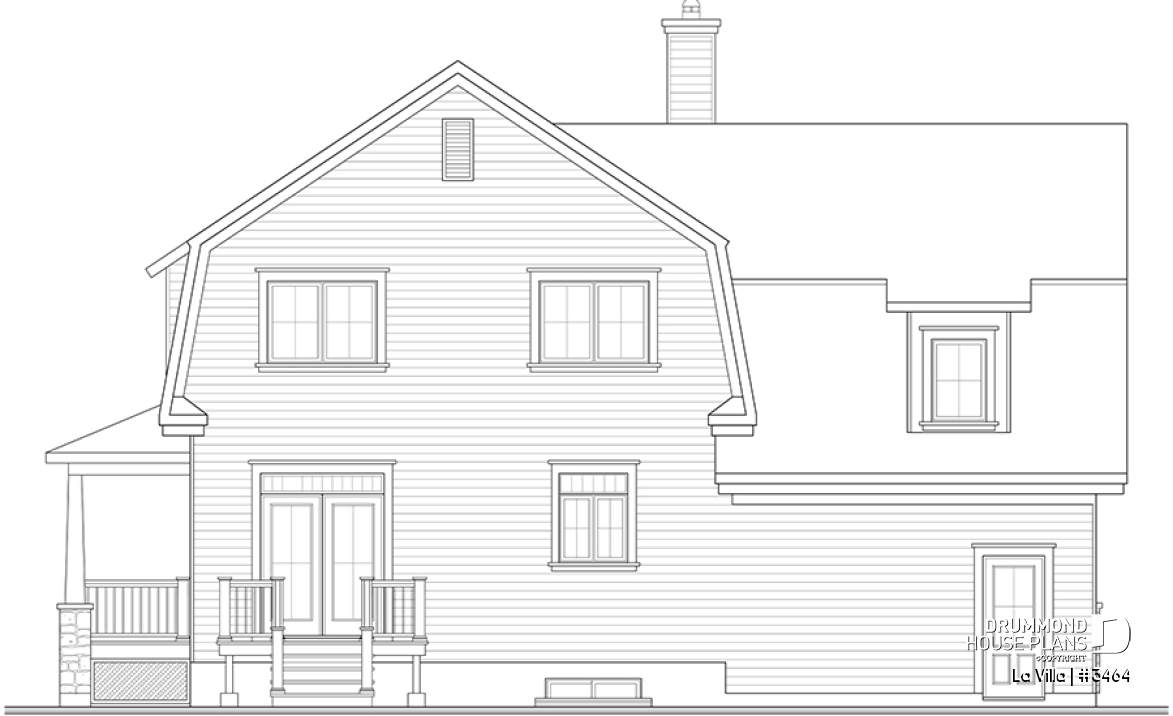 rear elevation - La Villa