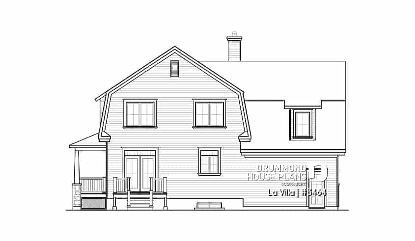 rear elevation - La Villa