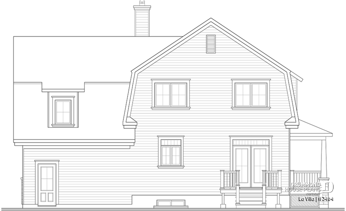 rear elevation - La Villa