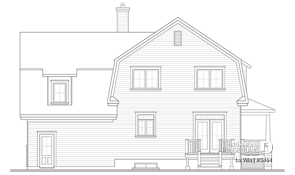 rear elevation - La Villa