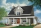 Color version 1 - Front - Lakefront country farmhouse cottage house plan, wraparound porch, great floor plan & double sided fireplace - Cumberland