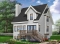 Color version 1 - Rear - Affordable country house plan, 3 bedrooms, open space, fireplace, panoramic view - Windgate