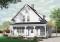 front - BASE MODEL - Country cottage with covered porch, 3 large bedrooms, fireplace in family room, laundry area on main living - Northwood