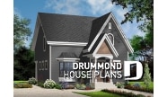 Color version 1 - Front - Affordable 2 storey scandinavian inspired house plan, affordable, 3 bedroom traditional design with terrace - Hazel