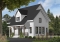 front - BASE MODEL - Attractive small 3 bedrooms country house plan, 2 baths cottage house plan, planning desk, mezzanine, veranda - Bayview