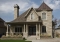 front - BASE MODEL - Manor style house plan with 3 bedroom, home office and mezzanine - Cleo