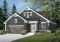 Color version 4 - Front - 4-5 Bedroom Bungalow house plan, 2-car garage, large covered deck, laundry and master suite on main floor - Cambridge
