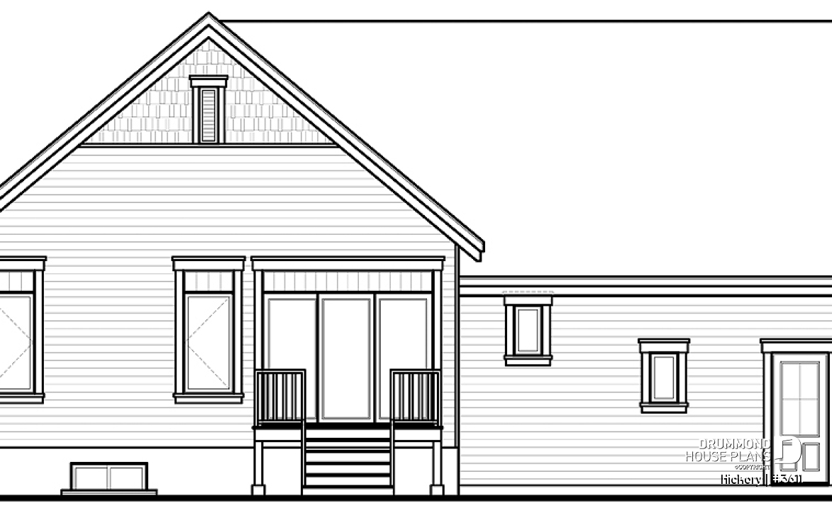 rear elevation - Hickory