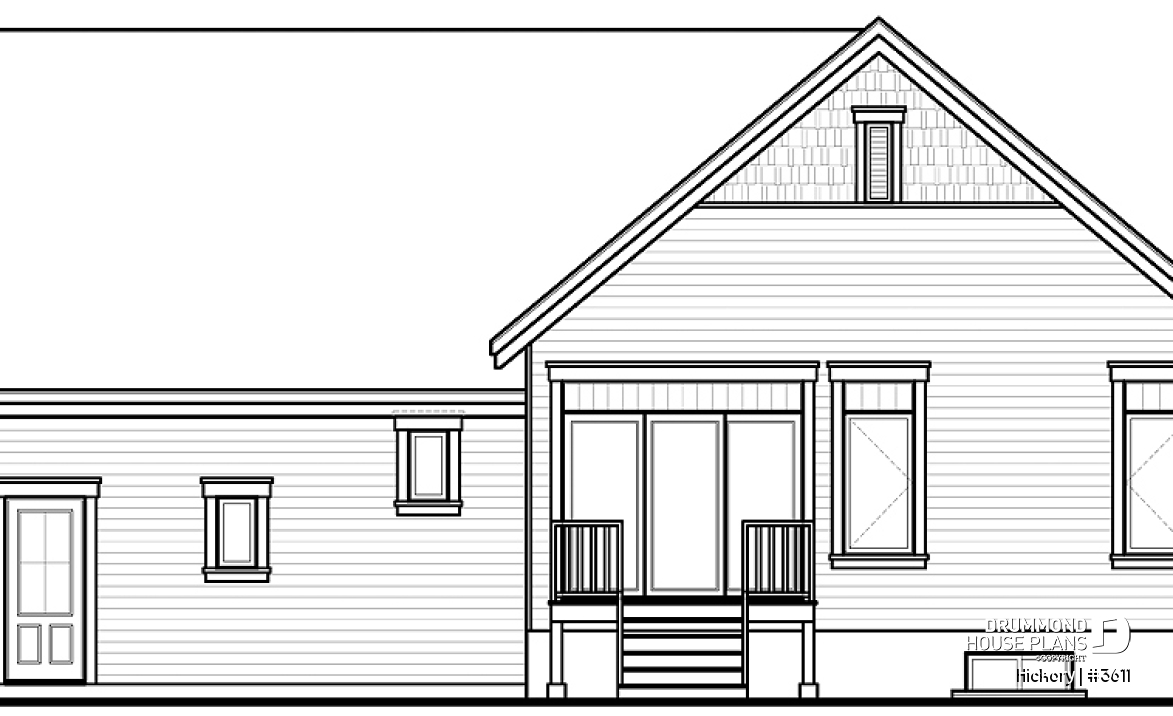 rear elevation - Hickory