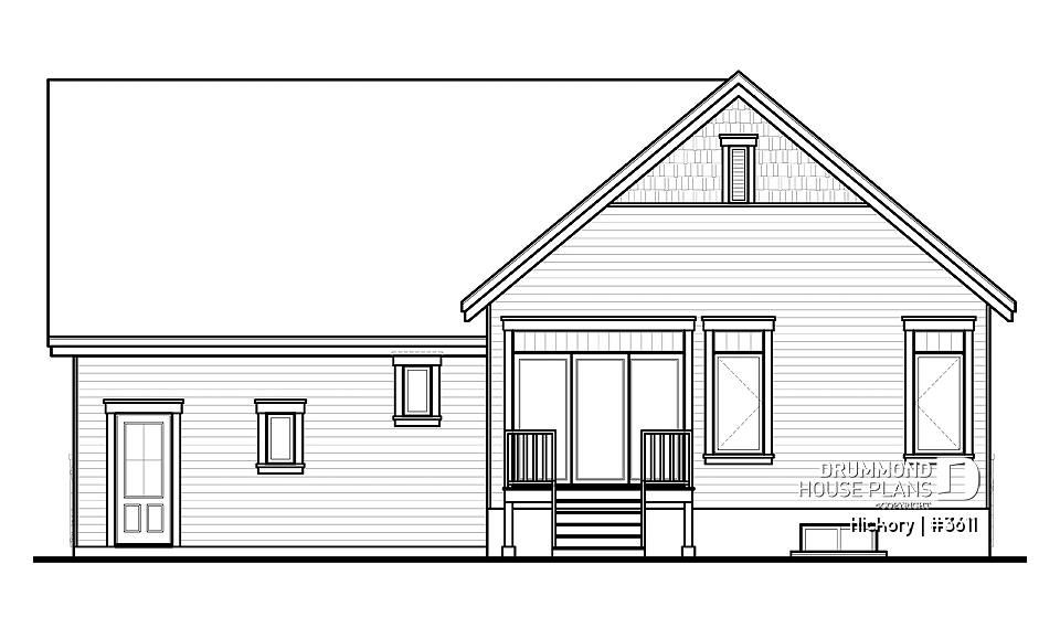 rear elevation - Hickory