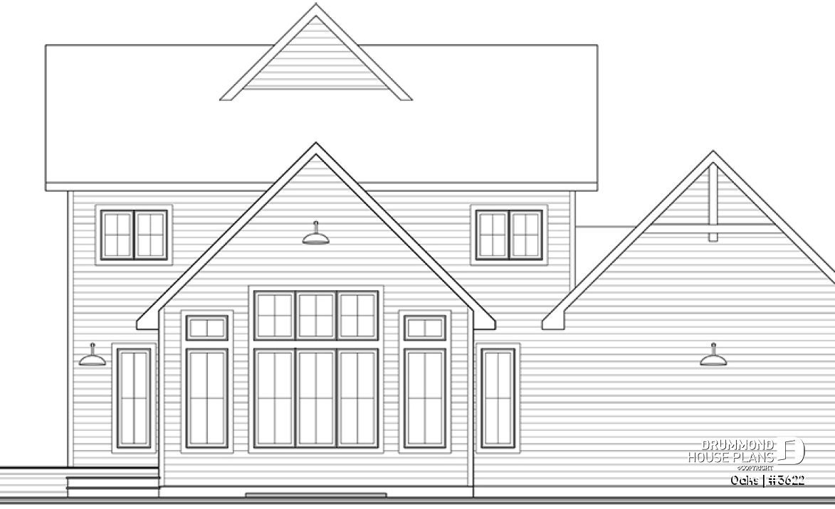 Rear view - BASE MODEL - Oaks