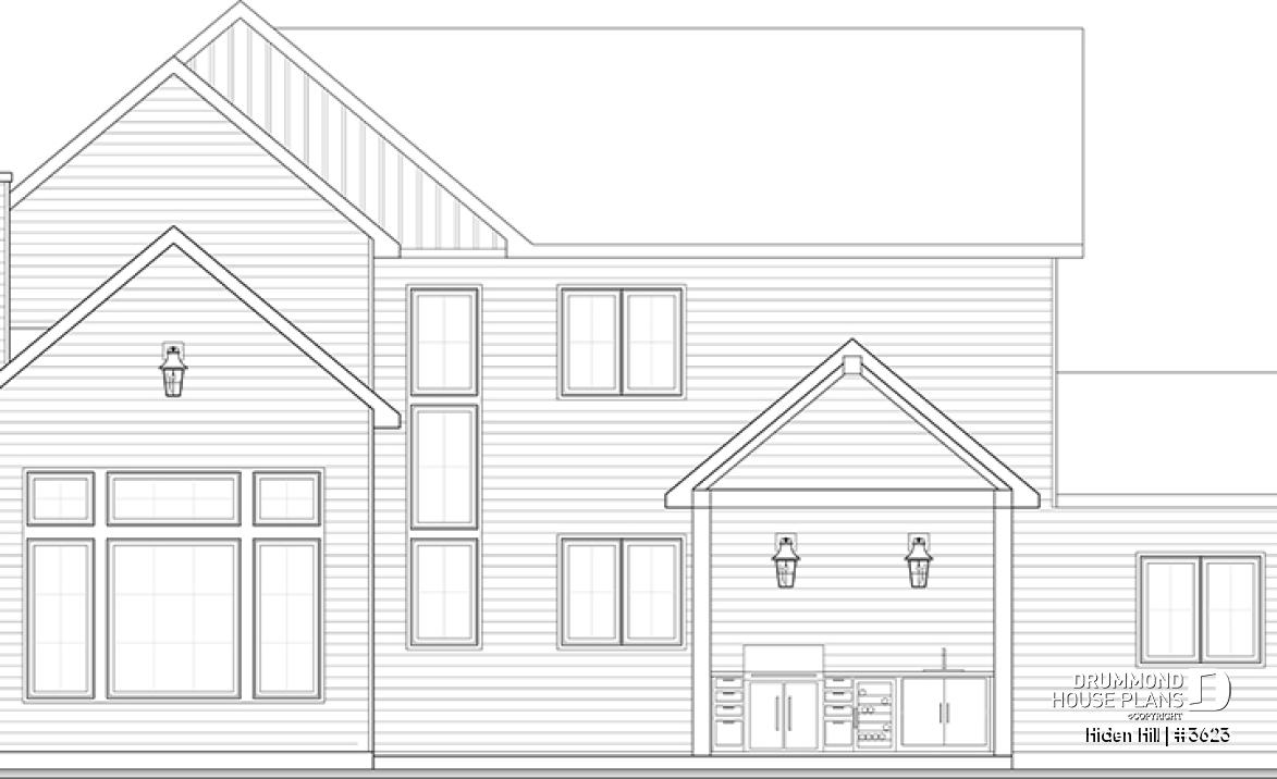 rear elevation - Hiden Hill