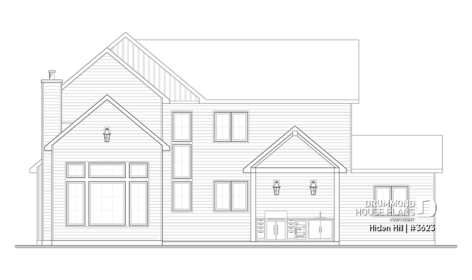 rear elevation - Hiden Hill