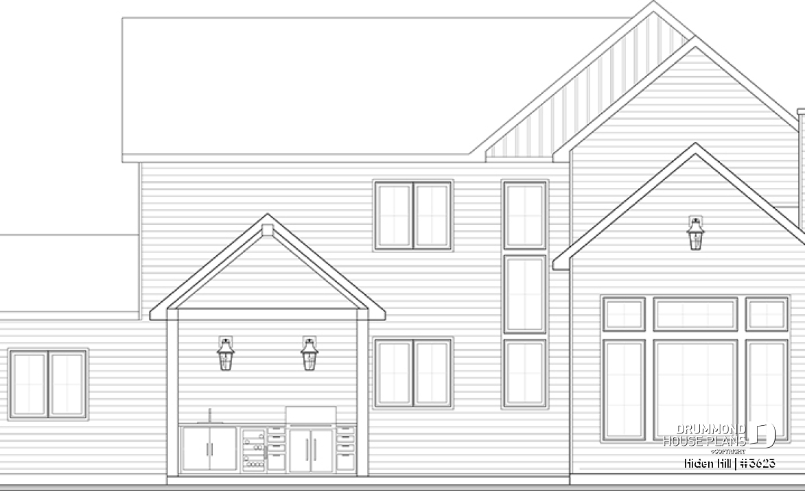 rear elevation - Hiden Hill