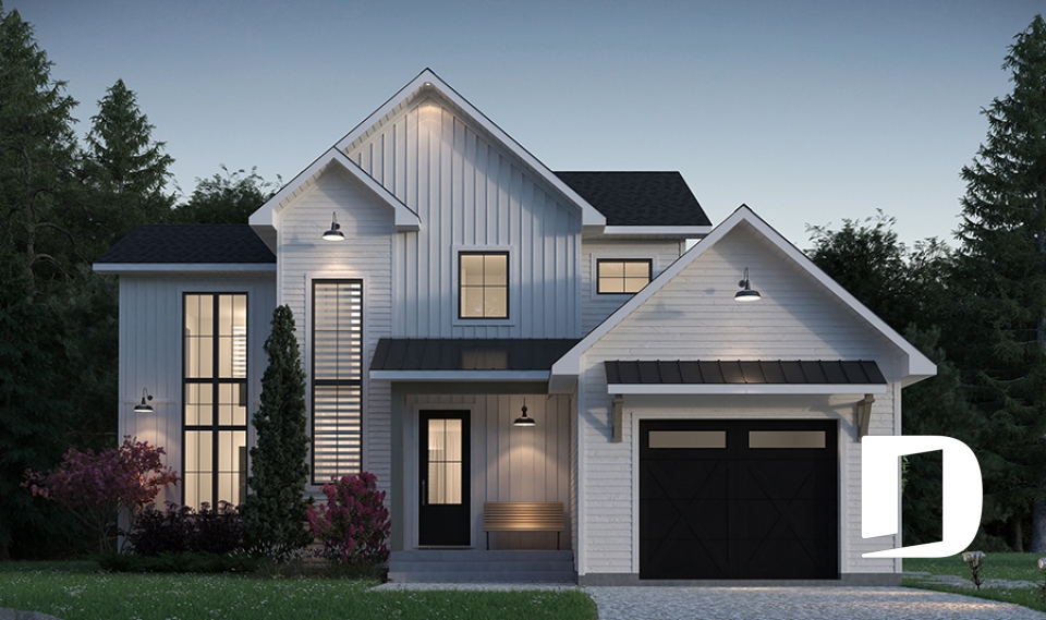 front - BASE MODEL -  Inviting Modern Farmhouse Design with Cathedral Ceiling, Bright Open Layout and Inviting Style - Maveryk