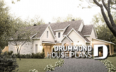 front - BASE MODEL - Stunning French Country Style Home, L-Shaped, No Basement, 3 to 4 Bedrooms, 2 Family Rooms - Simone