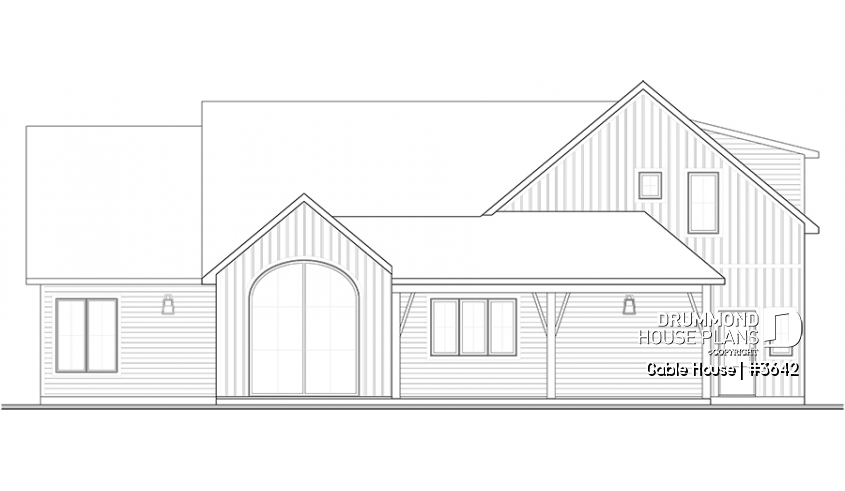 Rear view - BASE MODEL - Gable House