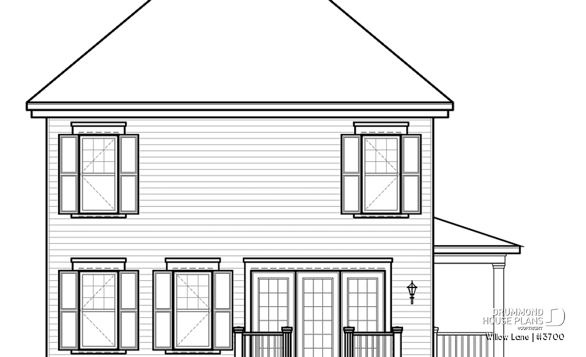 rear elevation - Willow Lane