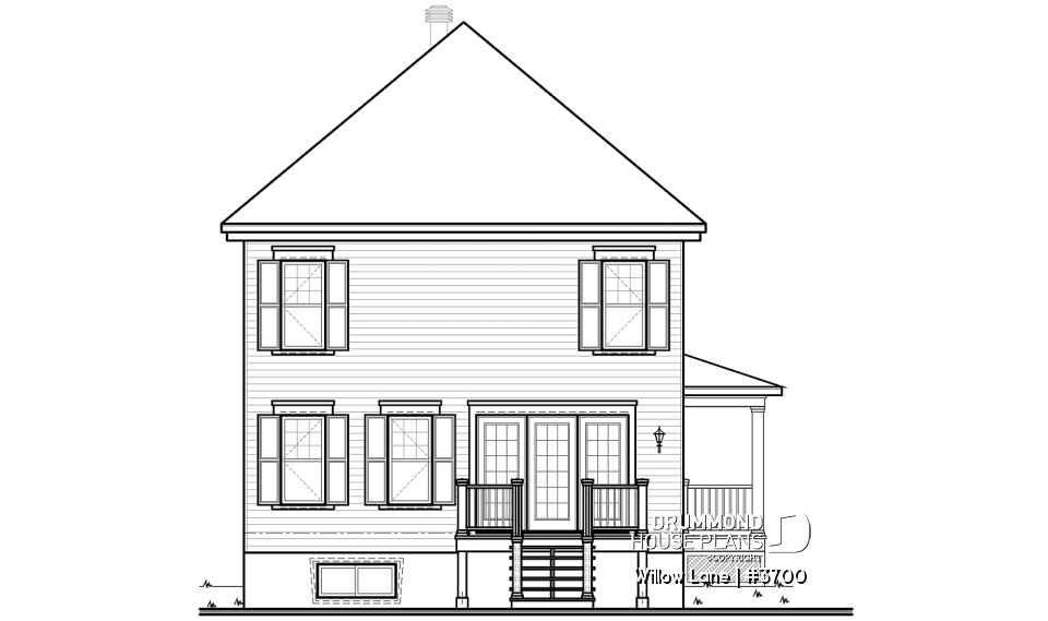 rear elevation - Willow Lane
