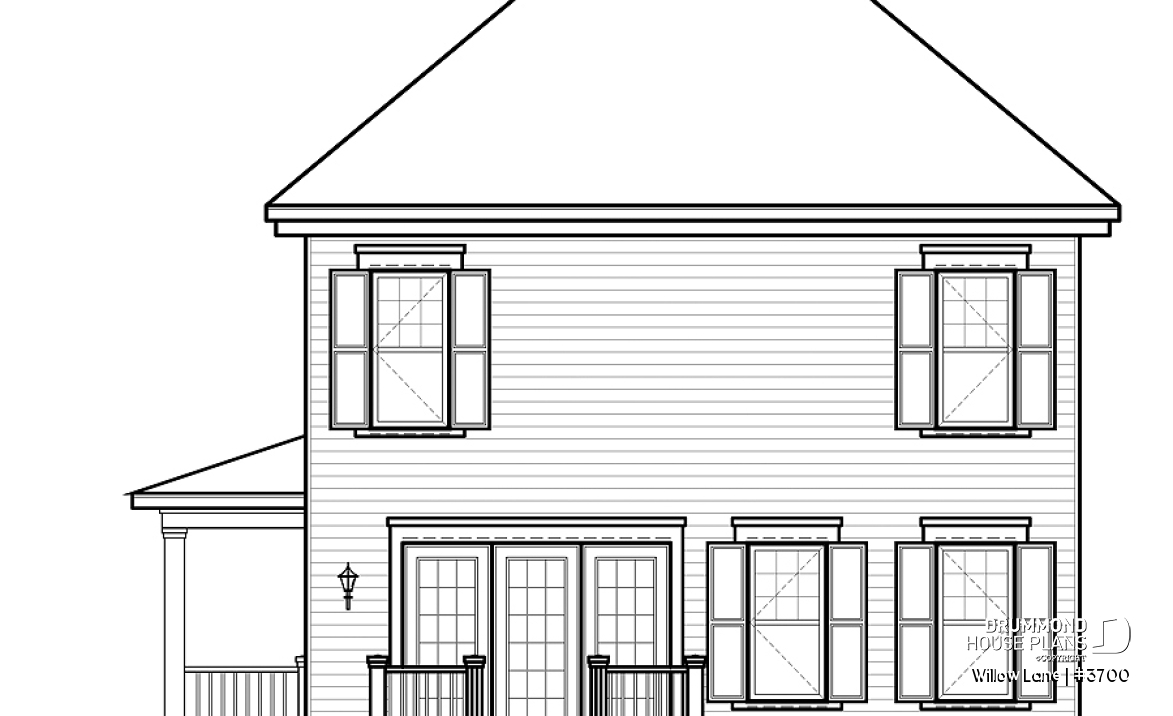 rear elevation - Willow Lane