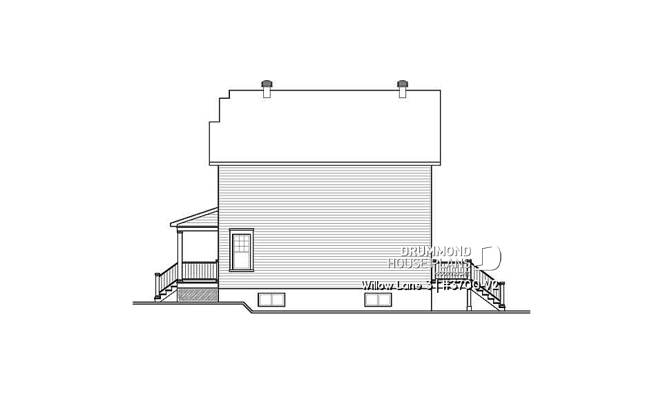rear elevation - Willow Lane 3