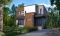 front - BASE MODEL - Two-storey modern cubic house plan with pantry, laundry room, kitchen island, 3 bedrooms, 1.5 baths - Lavoisier