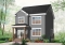 Color version 3 - Front - 2 storey, 3 bedroom American style home plan, open floor plan &  large foyer, many foundation options avail. - Warner
