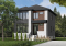 front - BASE MODEL - Affordable Modern home plan with open kitchen / dining area, 3 bedrooms, mudroom and large laundry room - Collins 2