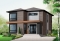 front - BASE MODEL - Attractive & Affordable Small Contemporary home plan, 3 bedrooms with 2 family rooms, master with walk-in - Sequoia