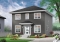 front - BASE MODEL - Economical English style 3 bedrooms home, open floor plan, home office and laundry room on main floor - Clancy
