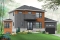 front - BASE MODEL - Contemporary House plan with basement apartment, 3 bedrooms for owner, garage, open floor plan, 9' ceiling   - Adele 2