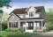 front - BASE MODEL - Transitional style house plan with wraparound porch, large kitchen island, open floor plan layout - Houston
