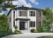 Color version 3 - Front - Modern open floor plan house plan, affordable 3 bedroom home, open floor plan, large island counter - Captiva