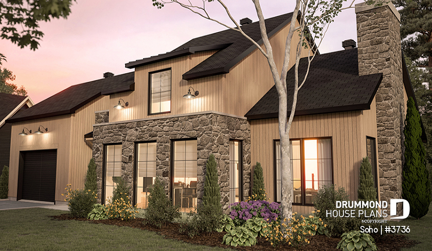 House Plan 4 Bedrooms 2 5 Bathrooms Garage 3736 Drummond House Plans