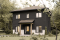 front - BASE MODEL - Economical Rustic Modern 2-story house plan offering 3 bedrooms, office, large walk-in coat closet and pantry - Pinecrest