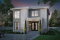 front - BASE MODEL - Modern house plan 3 to 5 bedrooms, office, 2.5 baths, master suite upstairs, optional finished basement ($) - Tiago