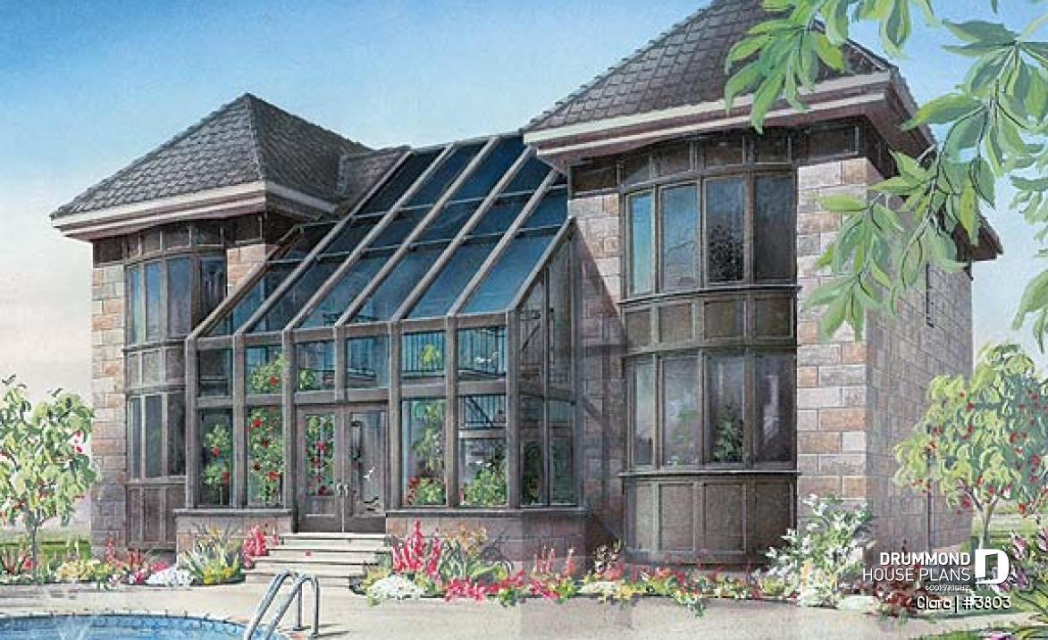 Rear view - BASE MODEL - Modern home with solarium, indoor spa, 2 office spaces, large master suite - Clara