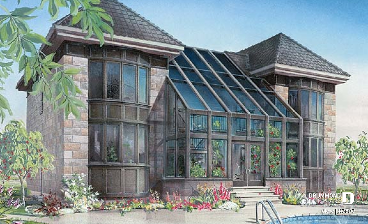 Rear view - BASE MODEL - Modern home with solarium, indoor spa, 2 office spaces, large master suite - Clara