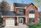 front - BASE MODEL - English inspired house design, 3 bedrooms, breakfast nook, master bedroom with walk-in, one-car garage - Ann