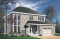 front - BASE MODEL - 2 storey 4 bedrooms house plan with 2-car garage, fireplace - Walter