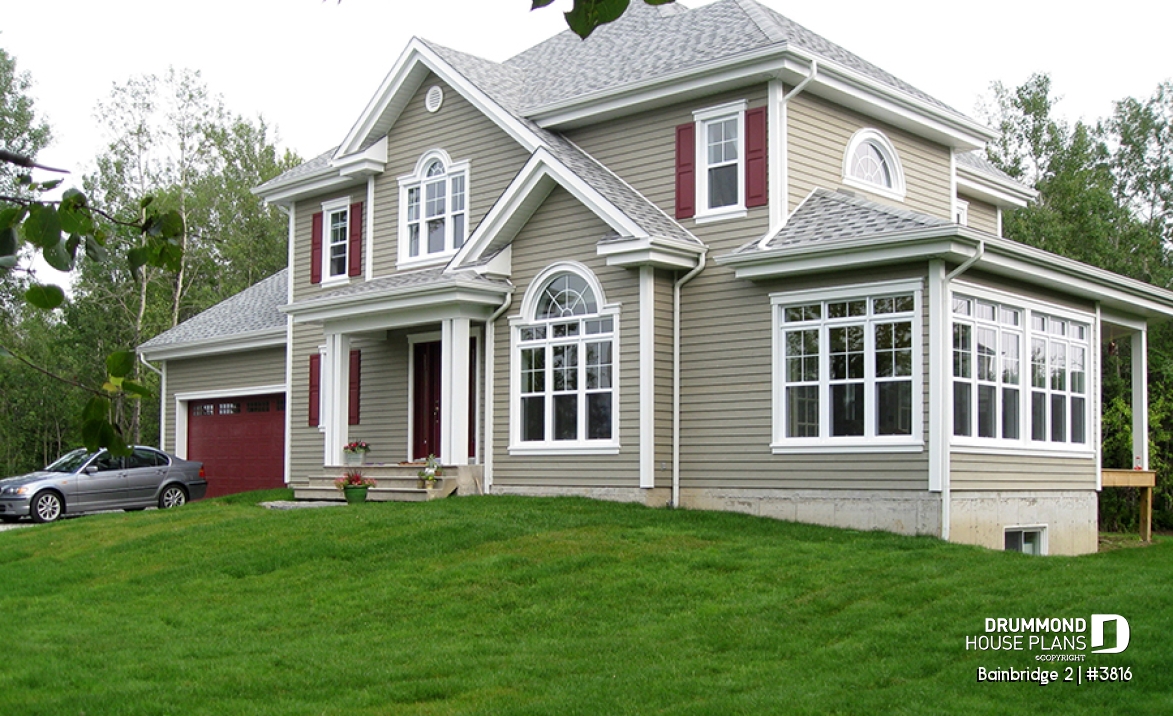 alternate - 3 bedroom house plan, sunken family room, home office, screened porch, solarium - Bainbridge 2