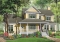 front - BASE MODEL - 3 to 4 bedroom Country house plan, 3-car garage, home office, formal dining and living room - The Ridgewood 4