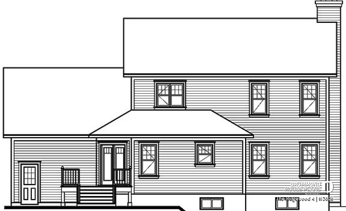 rear elevation - The Ridgewood 4